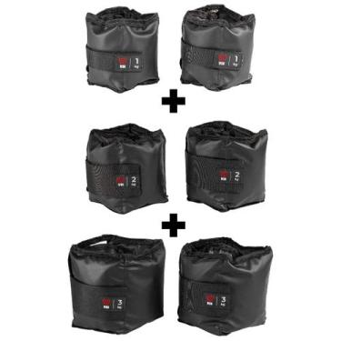 Imagem de Kit Caneleiras de Peso Básicas 1kg + 2kg + 3kg Rosa - Cimasa