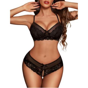 Imagem de Conjunto de lingerie Avidlove, sutiã e calcinha femininos de renda, Ba