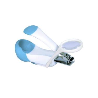 Imagem de Cortador de Unhas Infantil Clingo com Lupa 5x - Ideal para Bebês - Azu