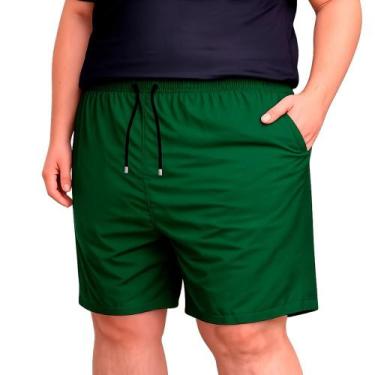 Imagem de Bermuda Tactel Plus Size Masculina Com Elastano G1 ao G5 Elastico Cint