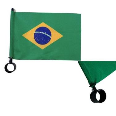 Imagem de Kit 2 Bandeiras Brasil Copa para Moto, Bicicleta - Banana Toys