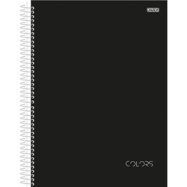Imagem de Caderno De 10 Materias 200x27,5mm 160fls Colors Preto - Sao Domingos
