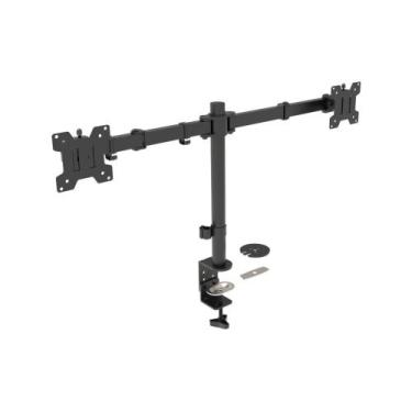 Imagem de Suporte De Mesa Triarticulado Para 2 Monitores De 10" A 24" Prata - MU