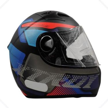 Imagem de Capacete Moto Ebf Xtroy Com Óculos Interno Fumê + Narigueira, Furious 