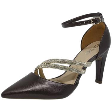 Imagem de Sapato Feminino Scarpin Salto Fino Strass Elegante Cacci