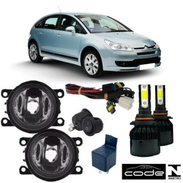 Imagem de Kit farol auxiliar neblina citroen c4 2007 a 2012 super led - BIBAS