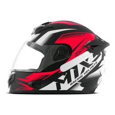Imagem de Capacete Fechado Para Moto Mixs Mx2 Storm Pro Tork, Vermelho Fosco