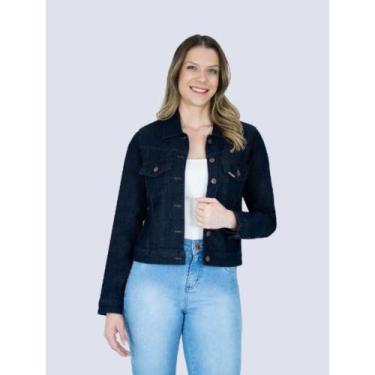 Imagem de Jaqueta Jeans Feminina Muito Mais Ref. 0251, Azul, GG