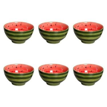 Imagem de Conjunto De 6 Bowls Para Cereal Melancia 550Ml Frutas Scalla