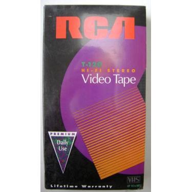 Imagem de Fita cassete de vídeo VHS RCA T-120 Hi-Fi Stereo 6 horas