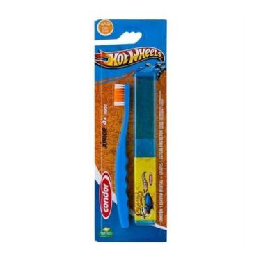 Imagem de Condor Hot Wheels Escova Dental C/ Estojo 4 Anos