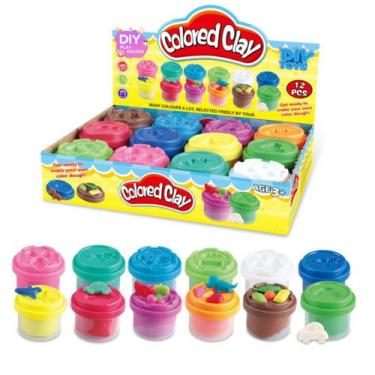 Imagem de Massinha de Modelar Fofa Infantil Divertida 12 Cores - Castela