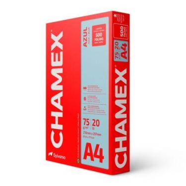 Imagem de Papel sulfite A4 75g Azul 210x297 com 500 folhas Colors - Chamex