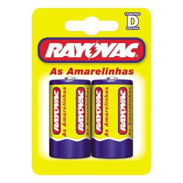 Imagem de Pilha Zinco Grande D Rayovac Blister com 2 Unidades para Aparelhos de Baixo Consumo