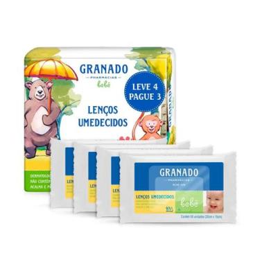 Imagem de Lenços Umedecidos Bebê Tradicional Granado Kit Compre 3 Leve 4