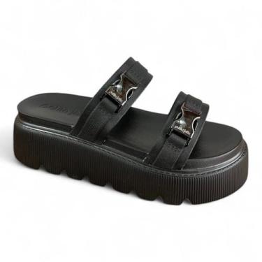 Imagem de Tamanco Tratorado Feminino Petite Jolie Pulse Confortável, preto, 33/3