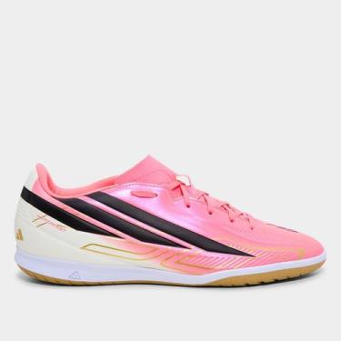 Imagem de Chuteira Futsal Adidas F50 Hyperfast Club Copa Do Mundo, Pink, Preto, 