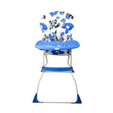 Imagem de Cadeira Refeição Alimentação Alta para Criança - Bamboo Baby, Azul