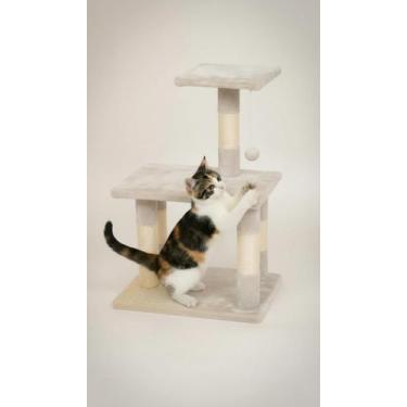Imagem de Arranhador Gato 3 Níveis Com Brinquedo Sisal Bege - Congratulations St