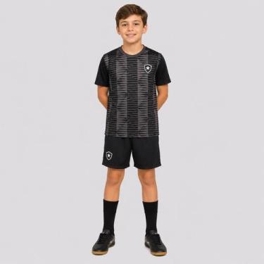 Imagem de Kit Botafogo Mini Craque Infantil Preto - Braziline, 4 ANOS