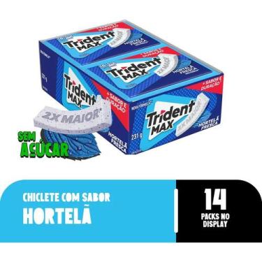Imagem de Chiclete Trident Max Hortelã Fresca Sem Açúcar - Caixa Com 1 - Mondele
