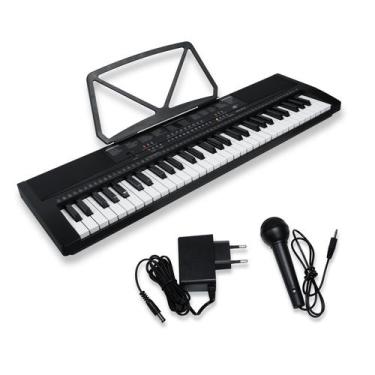 Imagem de Teclado Eletrônico MK313 61 Teclas Com Estante De Partitura Alto-Falan