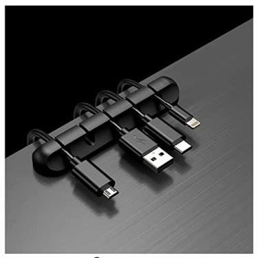 Imagem de Organizador De Fios E Cabos 5 Clip De Silicone organizar cabo celular escritório setup gamer ambiente clean silicone com cola Dupla Face 3m