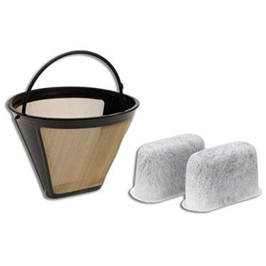 Imagem de Filtros para cafeteira Cuisinart – Filtro de tom dourado GTF e 2 filtros de água de carvão