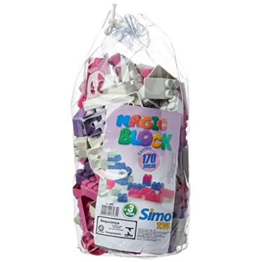Imagem de Sacola Magic Block Menina 170 Pçs, Simo Toys