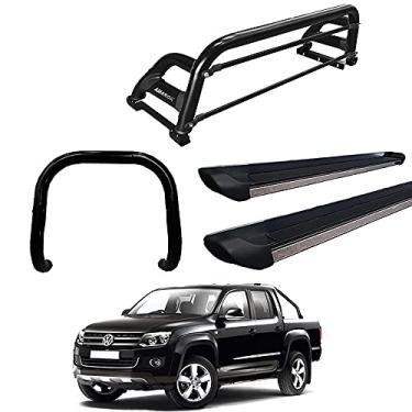 Imagem de Kit Quebra Mato+Estribo Per+Santo Ant H2 AMAROK CD PRETO