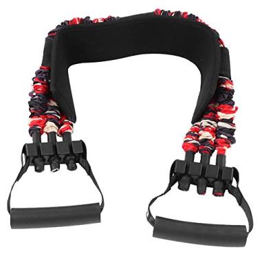 Imagem de VGEBY Extensor de peito para treinamento de resistência com cinto e barra push-up push up pressão peitoral muscular, equipamento de fitness (vermelho)