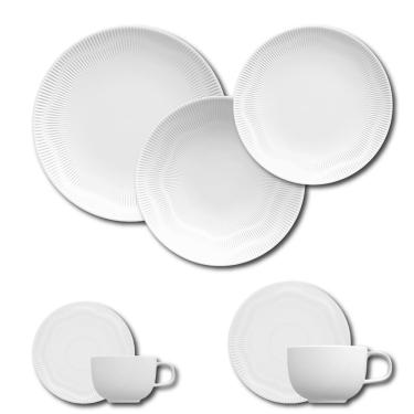Imagem de Aparelho de Jantar, Chá, Café e Sobremesa 42 Peças Germer Shell em Porcelana – Branco