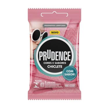 Imagem de Preservativo Prudence Lubrificado Chiclete - com 3 unidades 