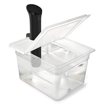 Imagem de EVERIE Recipiente Sous Vide 12 litros EVC-12 com tampa articulada dobrável compatível com Anova Nano ou AN500-US00 ou Anova Pro 3.0 ou Anova Mini, também serve para panela instantânea