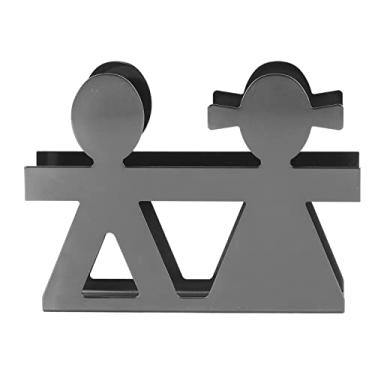 Imagem de Suporte de guardanapo vertical, suporte de armazenamento de mesa, suporte de guardanapo de metal de fundo estável antiderrapante, forma humana de metal de ferro forjado para restaurantes para cafés,
