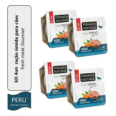 Imagem de Kit Fórmula Natural Fresh Meat Gourmet Cães Peru 70g - 4un…
