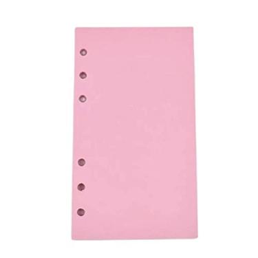 Imagem de Caderno de Folhas Avulsas Business A5 Linha de Recarga de Caderno Espiral em Branco Índice de Pasta de Papel de Papelaria, Rosa em Branco, A5