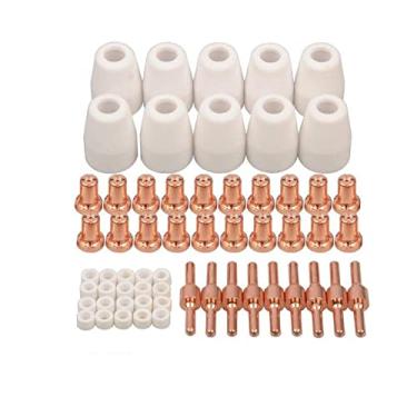 Imagem de Qiang Han 60 peças de consumo de corte a plasma Fit Cut40 50 com tocha de cortador de plasma PT31 LG40 estendida