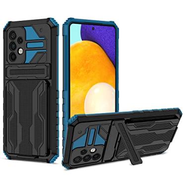 Imagem de Estojo protetor de bolso de cartão para Samsung Galaxy A52S 5G A 52S A52 S22 Ultra S21 Plus A12 A13 A22 A32 A72 A53 A73 A33 Capa, Azul, para A32 5G SM, A326