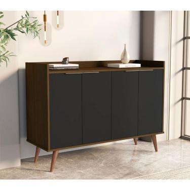 Imagem de Buffet Aparador 4 Portas Jb 4116 Canela Com Preto