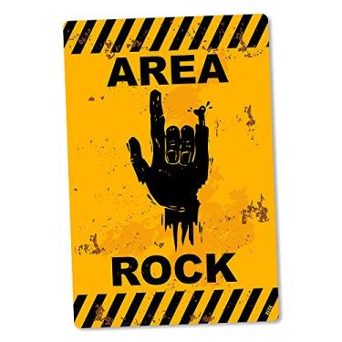 Imagem de Placa Decorativa em Acrílico, tamanho 24x16cm, modelo ÁREA ROCK