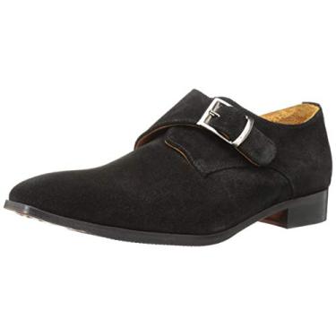 Imagem de Carlos by Carlos Santana Mocassim masculino Freedom Monk-Strap, Camurça de pele de bezerro preta, 11.5