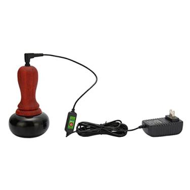 Imagem de Newmind Kit de pedras de massagem quente natural com caixa de aquecimento elétrico, massageador de pedra quente com pedra vulcânica spa para massagem alívio relaxante