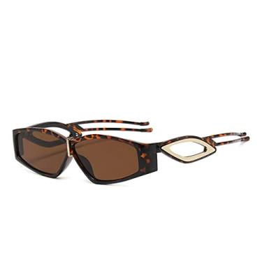 Imagem de Óculos de Sol Retangular Moda Feminino Masculino Luxo Tendência Tipo Elegante Óculos de Luxo Casual UV400, C2, Tamanho Único