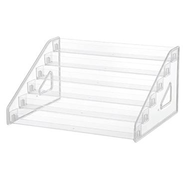 Imagem de menolana Organizador de acrílicos transparentes, rack de armazenamento para garrafas de paletas de sombras, 6 camadas