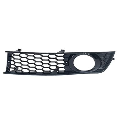 Imagem de JESYMBX Para-choque dianteiro esquerdo da lâmpada de neblina grade malha hexagonal favo de mel para Audi A4 B6 2001-2005 8E0807681 8E0807682 preto