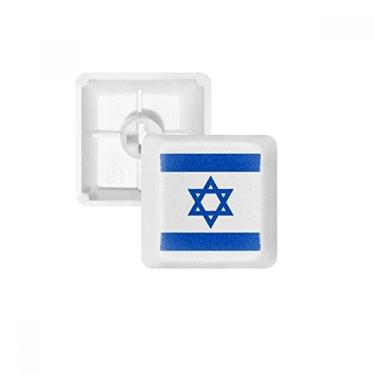 Imagem de Teclas PBT bandeira nacional de Israel Ásia país PBT para teclado mecânico branco OEM impressão sem marcação