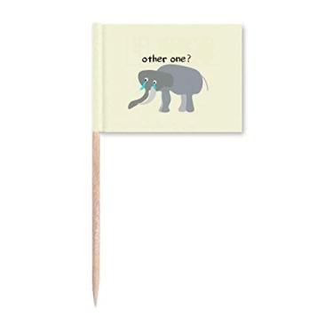 Imagem de Elefante sem dentes animal palito bandeira marcador decoração festa