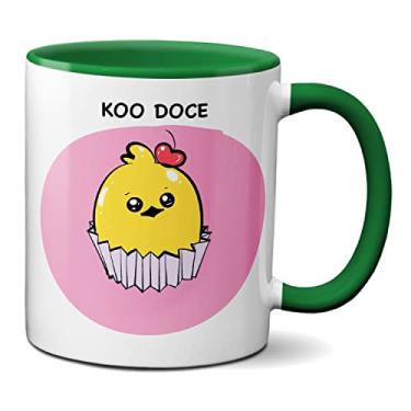 Imagem de Caneca Engraçada Rede Social Koo Doce Xícara Divertida (Verde)