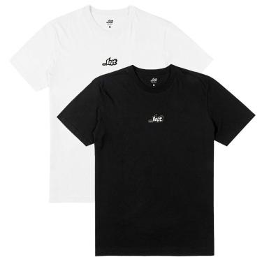 Imagem de Kit 2 Camisetas Lost Branding SM23 Masculina Branco/Preto